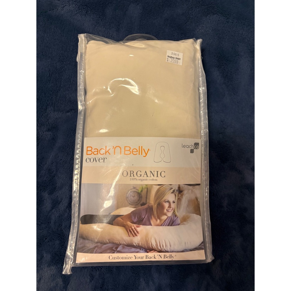 Leachco Back 'N Belly Organic Cotton Replacement Cover Natural Ivory 14012 NEW